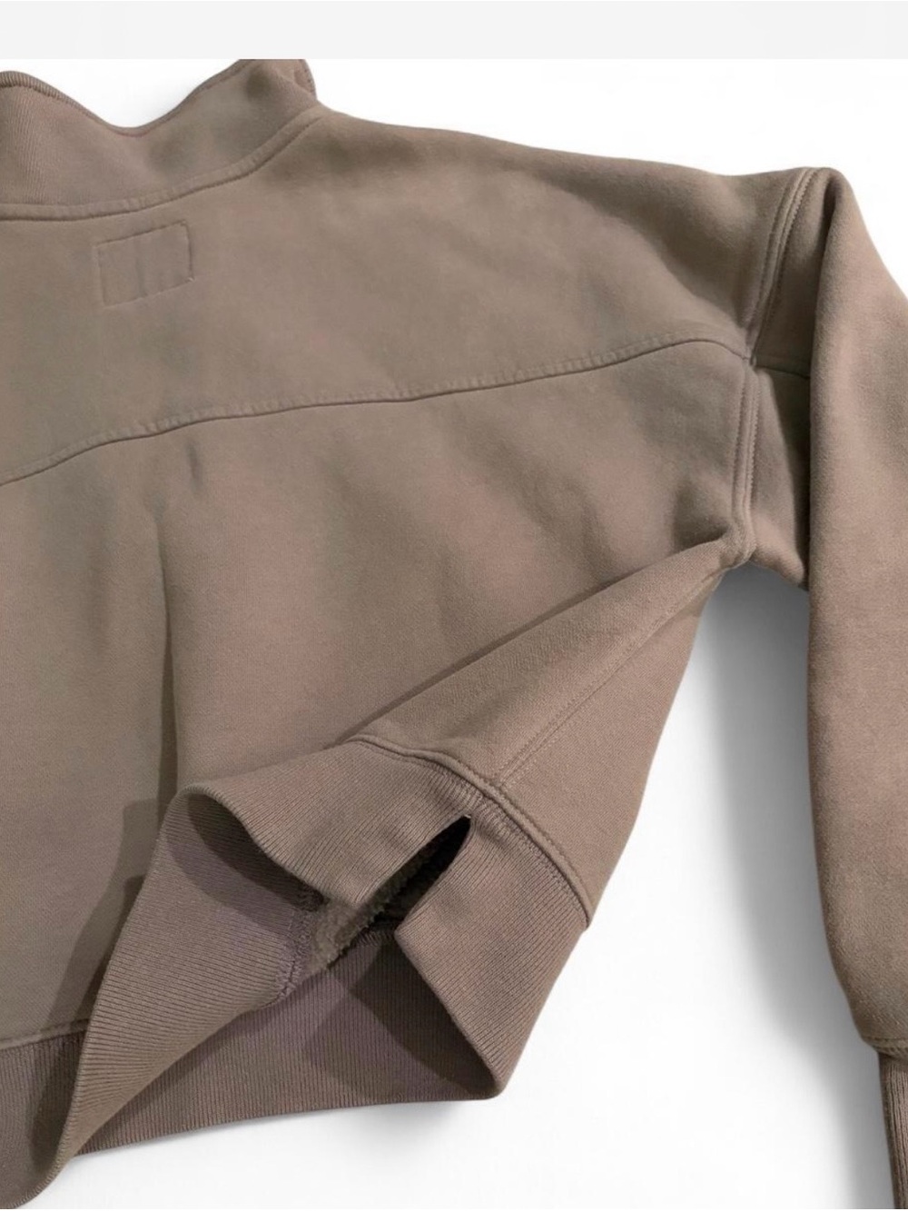 Abercrombie & Fitch Women's Half-Zip Pullover Sweatshirt - Taupe. Sz. S - Picture 5 of 6